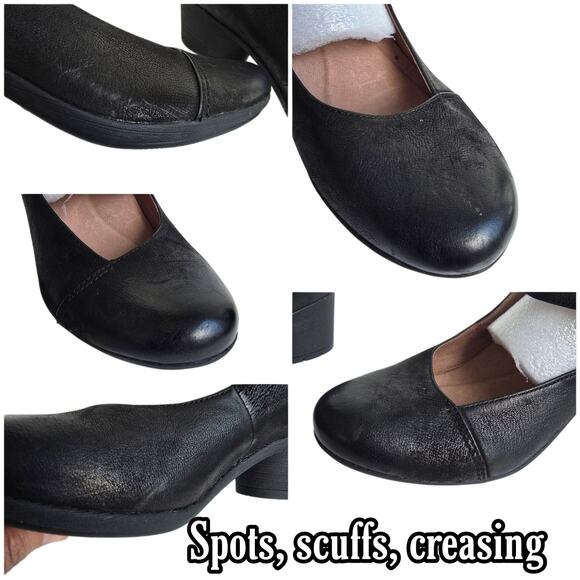 Dansko Mary Jane Black Leather Roxanne Size EU38 US 7.5-8 Heel Buckle Comfort - Picture 6 of 11